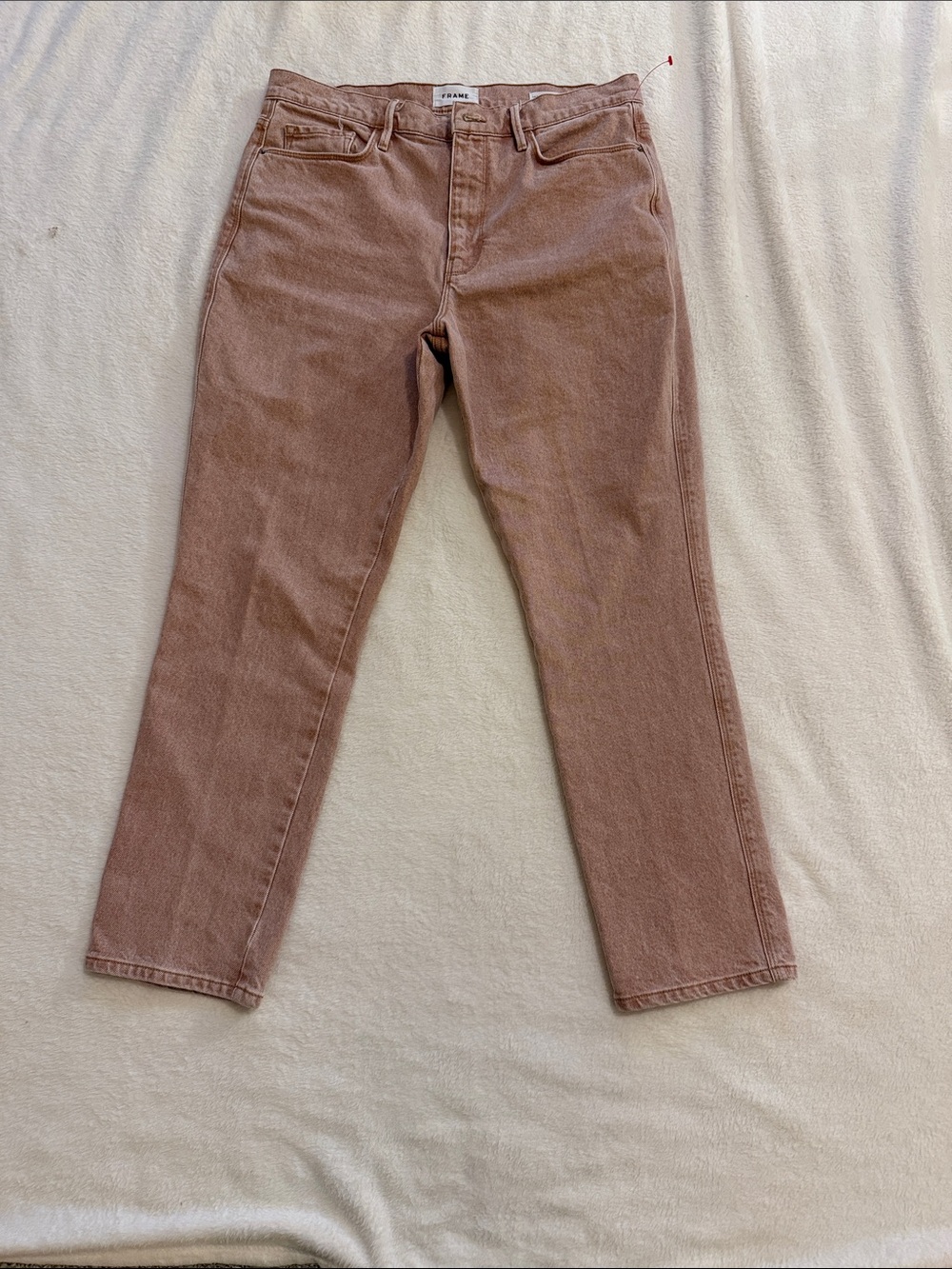 Frame Denim Women's Rust Brown Straight-Leg Jeans